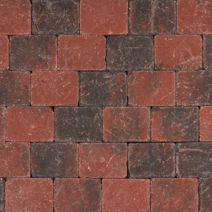 Trommelsteen Tambour 10x10x6cm Rood Zwart A. van Elk BV