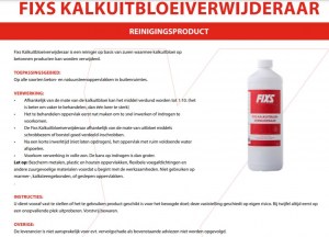 Fix Kalkuitbloeiverwijderaar1 Ltr. 1 Ltr. A. van Elk BV