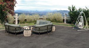 CS Keramisch Tegel Stone Slate Antracite 100x100x2cm A. van Elk BV